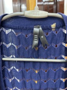 Elle Blue Knit Cardigan - Size M
