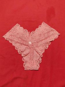 Pink Lace High-Waist Brief Panty