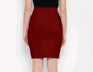 Classic Red Pencil Skirt