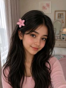 Cute Pink Flower Hair Clip