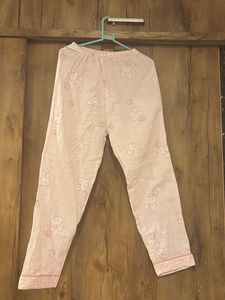 Cute Pink Bunny Print Pajama Pants
