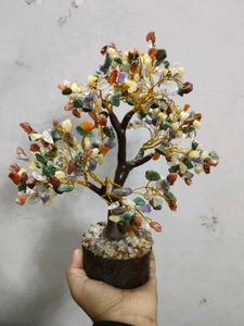 Multi Crystal Natural Stones Bonsai Tree For Decor