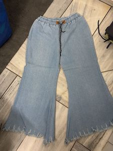 Light Wash Flared Denim Jeans