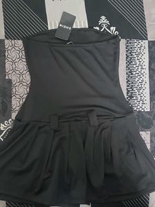 Black Strapless Mini Dress