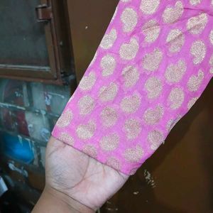 Pink Kurta Gold Print with pants