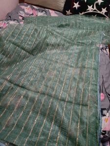 Green And Pink Saree