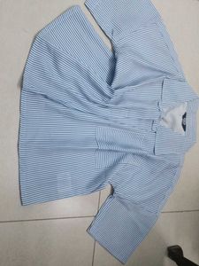 Blue Striped Button-Down Shirt