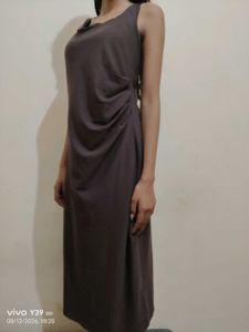 Elegant Brown Maxi Dress