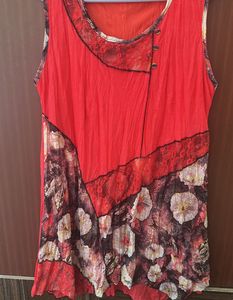 Boho Floral Print Sleeveless Kurta