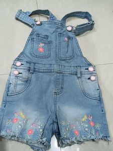 Adorable Embroidered Denim Overalls for Girls