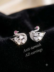 Elegant Swan Stud Earrings