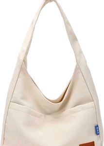 Off-White Canvas Hobo Sling Bag