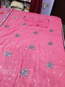 party wear saree with blouse