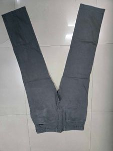 Louis Philippe Men's Gray Casual Pants