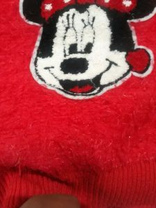 New Red Woolen Baby Girl Sweatshirt