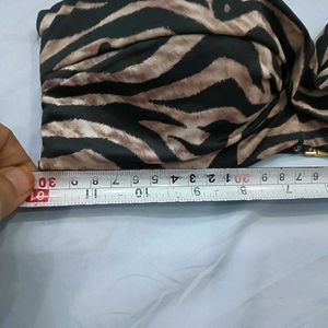 Stylish😍 Zebra Print Bandeau Bikini Top