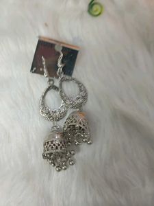 multi designer antic  lock silk handmade earrings