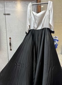 Elegant Black and White Gown