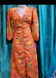 Floral Print Midi Dress( no lace)