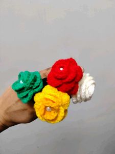 Handmade Crochet Flower Hair rubbers