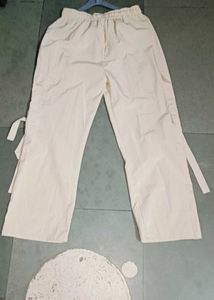 Stylish Cream Cargo Pants