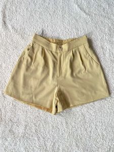Cute Yellow High-Waisted Shorts