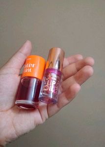 Etude Orange🧡tint+ Pink💕lip oil