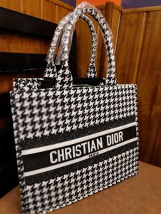 Christian Dior Houndstooth Tote