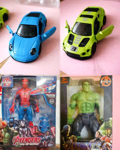 combo of two die cast and  charcter figure