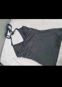 Y2K Black Halter Neck Top