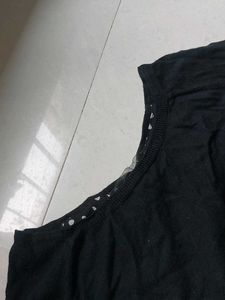 Chic Black Layered Top