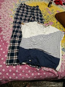 Comfortable Plaid Pajama top set