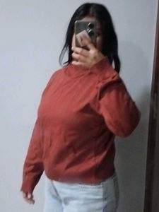 Rust Turtleneck Sweater