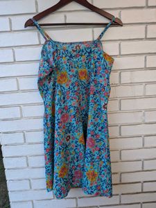 Bohemian Floral Print Mini Dress