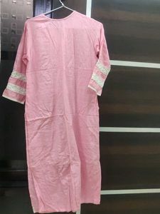 Sale-- Pink Embroidered Kurta
