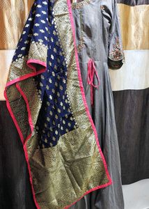 Elegant Grey Ethnic Gown full length