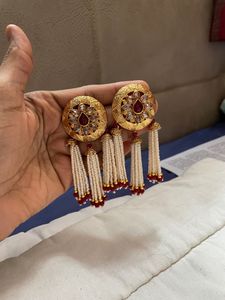 Red Beaded Earrings