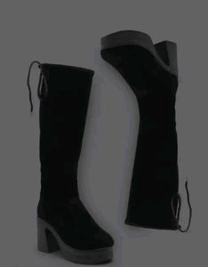 Black Over-the-Knee Platform Boots