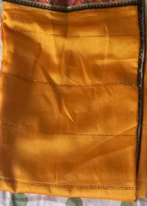 Vibrant Yellow Embroidered Saree