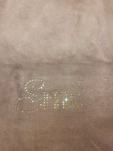 Brown Velour Pants with Embellishment
