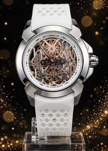 JACOB&amp;CO Skeleton Watch White Strap