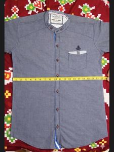 Grey denim shirt
