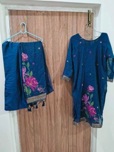 Beautiful Blue Printed Kurta Set