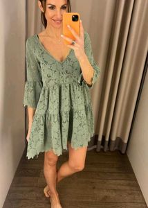 Boho Lace Tiered Tunic Top