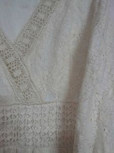 Off-white All-over Lace Vintage Summer Dres