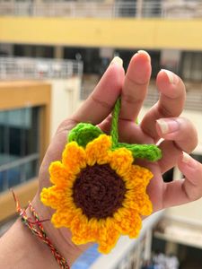 Handmade Crochet Sunflower Charm