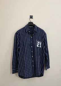 Checked Shirt with "HAZEL 21" Graphic
