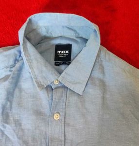 Men's Blue Short Sleeve Shirt