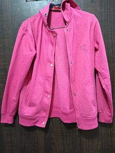 Pink Casual Jacket