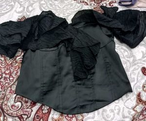 Elegant Black Velvet Corset Top